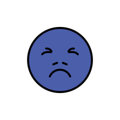 Angry icon design with white background stock illustration