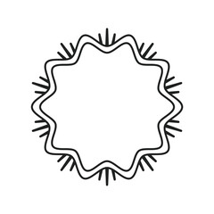 Star Badge Emblem, Badge Icon, Geometric Label, Label Vector, Label Border, Border Frame, Star Frame, Geometric Star Emblem, Spiky Star Label, Round Label, Vector Illustration