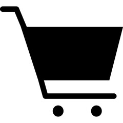 Cart Simple Black Glyph Icon