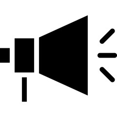 Megaphone Simple Black Glyph Icon