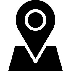 Map pointer Simple Black Glyph Icon