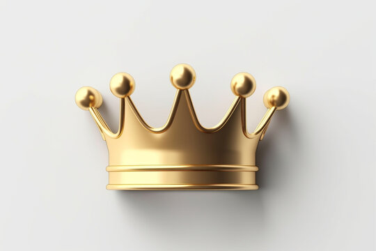 golden crown isolated on white