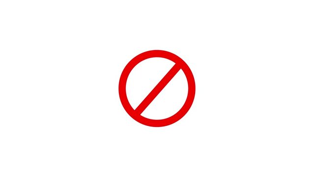 International prohibition sign, No - Prohibited Symbol with Alpha channel. k1_1050
