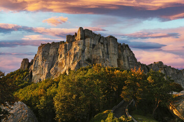 Tranquil Tuscany: The Breathtaking Beauty of the Tuscan-Emilian Apennine Hills with Bismantova Rock...