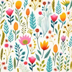 seamless pattern with flowers