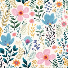 seamless pattern with flowers