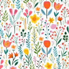 seamless pattern with flowers