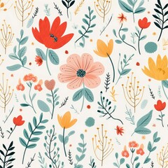 seamless pattern with flowers