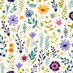 seamless pattern with flowers