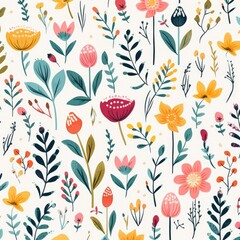 seamless pattern with flowers