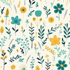 seamless pattern with flowers