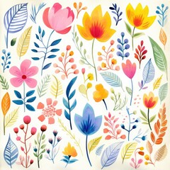 seamless pattern with flowers