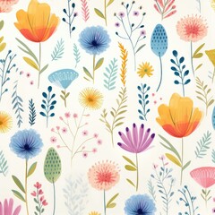 seamless pattern with flowers