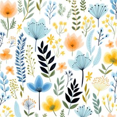 seamless pattern with flowers