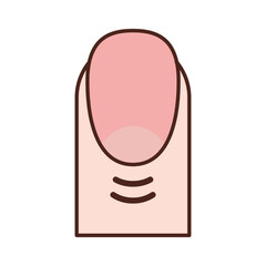 Nail finger icon vector on trendy design