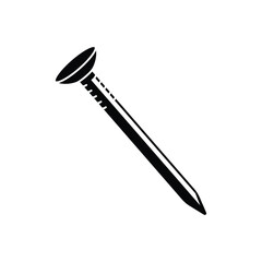 Metal wire nail icon vector on trendy design