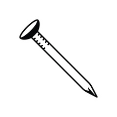 Metal wire nail icon vector on trendy design