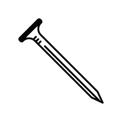 Metal wire nail icon vector on trendy design
