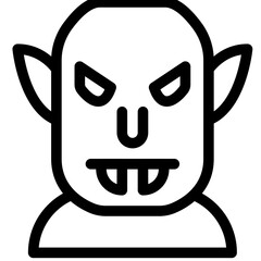 Dracula Simple Black Line Icon