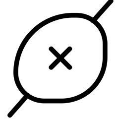 Obraz premium Eye Patch Simple Black Line Icon