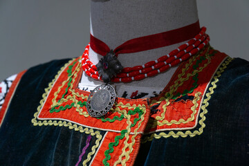 traditional women's jewelry of the 18th and 19th centuries in Eastern Europe. National Ukrainian women's jewelry