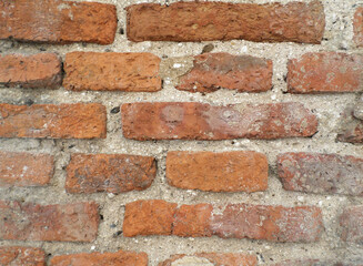cracked cement brick block surface as background for design