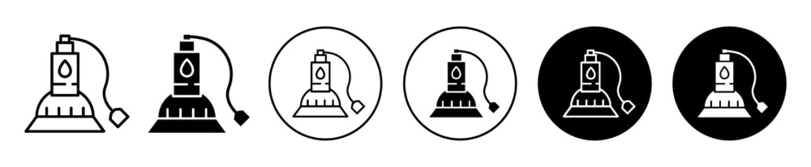 sump pump icon. Ground waste water treatment sewer symbol. Household sewage drain remover vector. Home pressure pump sign.