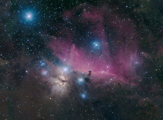 Horse head nebula flame nebula in Orion consellation © Ilia