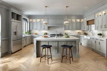 modern kitchen interior with kitchen