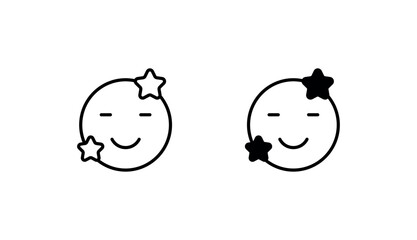 Smile icon design with white background stock illustration