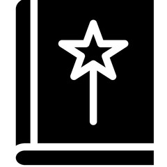Magic book Simple Black Glyph Icon