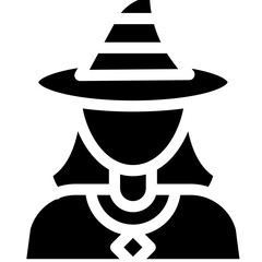 Witch Simple Black Glyph Icon