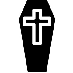 Obraz premium Death Simple Black Glyph Icon