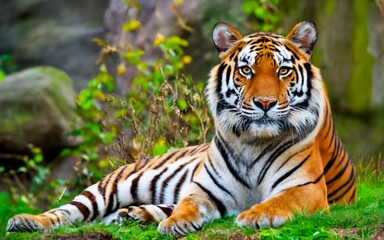 Fototapeta premium tiger in the zoo