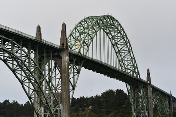 Newport Oregon, bridge under maintenance.