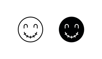 Spooky icon design with white background stock illustration