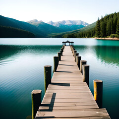 Fototapeta premium pier on lake