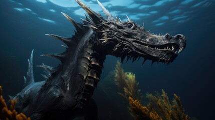 mesmerizing camouflage abilities of Black Sea Dragons as they blend seamlessly with the diverse Antarctic seafloor.