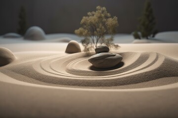 Fototapeta na wymiar zen garden zen garden. Generative AI