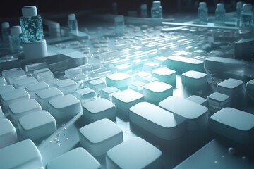 Obraz premium tablets and capsules. Generative AI