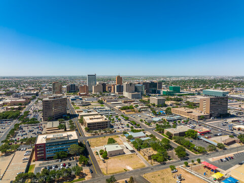 Aerial View of Downtown Midland Texas