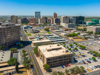 Aerial View of Downtown Midland Texas