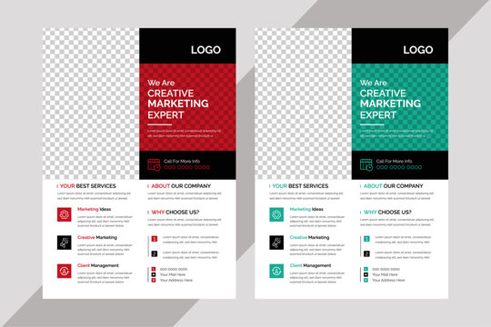 Corporate business flyer template design, modern business flyer template, abstract business flyer and creative design, marketing, business proposal, promotion, advertise, vector template in A4 size.