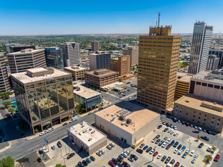 Aerial View of Downtown Midland Texas - obrazy, fototapety, plakaty
