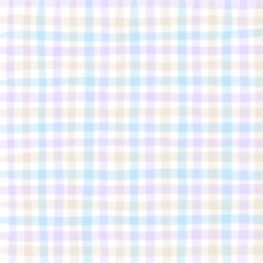 Beige Purple Blue Gingham Check Hand Drawn Background