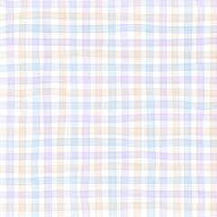 Beige Purple Blue Gingham Check Hand Drawn Background