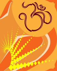 Aum (Om) The Holy Motif Calligraphic Style