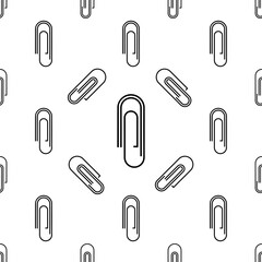 Paper Clip Seamless Pattern