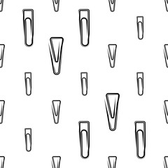 Paper Clip Seamless Pattern