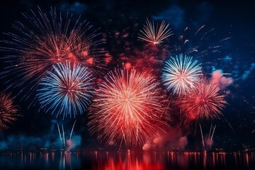 Obraz premium Fireworks generated by AI